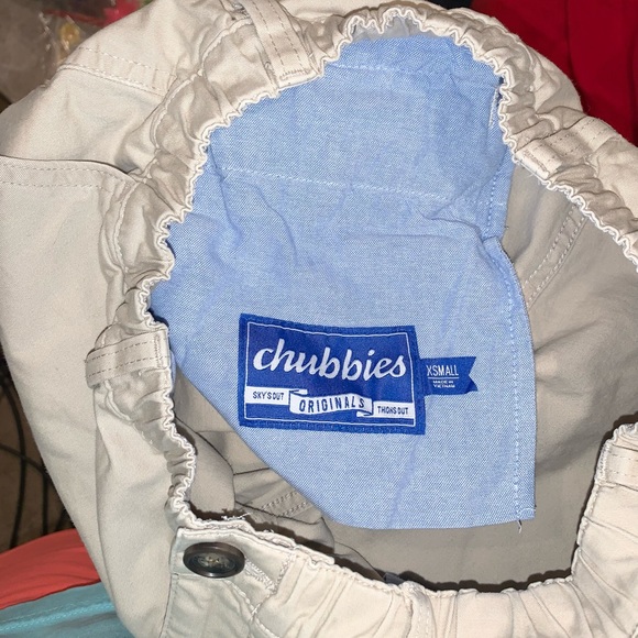 CHUBBIES MENS xs 7in khaki chino shorts size XS 28 - Picture 13 of 13